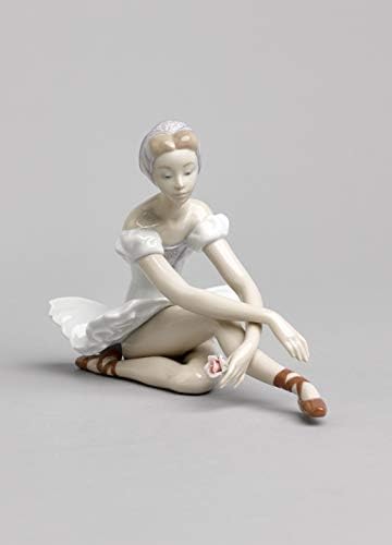 LADRÓ ruža balet figurica. Porcelanski balerina.