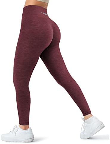 AGROSTE ženske bešavne helanke za vježbanje s džepovima Scrunch Butt Lifting teretane helanke za jogu visokog struka