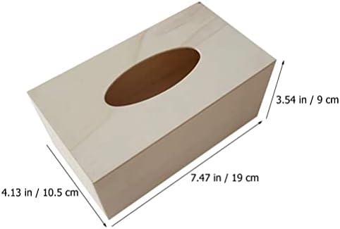 Alipis 5pcs drveni tkivni kutija držač pravokutnog tkiva držač pokrov poklopca lipirnog tkiva za sušenje listova za sušenje listova