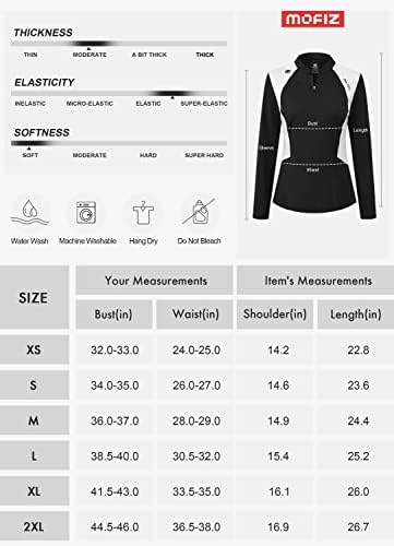 Mofiz ženski patentni patentri golf tenis polo majice s dugim rukavima bez rukava sportski sportski pulover Brze suho planinarske vrhove Slim Fit