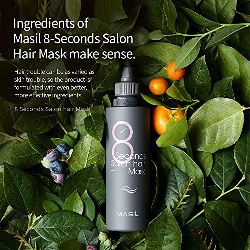 Masil 8 Seconds salonska maska za kosu 3.38 floz Travel Portable suha oštećena kosa dubinsko kondicioniranje hidratantna kovrčava