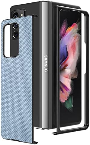 Pnatee Galaxy Z Fold 2 5G futrola, Pnatee karbonska vlakna dizajnirana za udarne zaštitne navlake za cijelo tijelo futrola za Galaxy Z Fold 2 5G 2020, zaštita protiv ogrebotina, podržava bežično punjenje, plava
