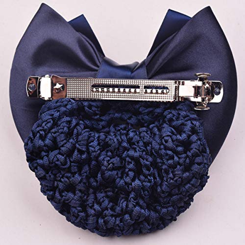 4kom žene Snood neto luk Barrette Hair Clip Punk Cover Set za stjuardesu / banke / hoteli / medicinska sestra/imovina/osoblje restorana