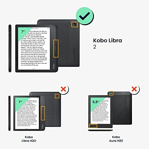 kwmobile Sintetička papirna futrola kompatibilna sa Kobo Libra 2-Case tankim preklopnim poklopcem e-čitača - Svijetlosmeđa