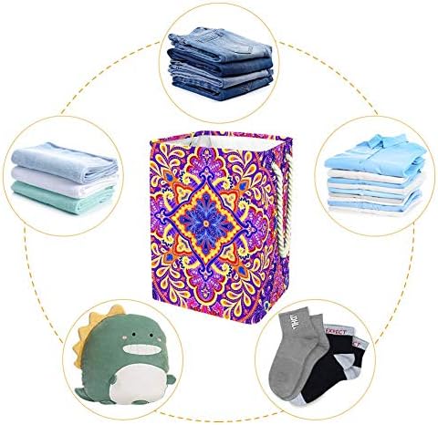 DJROW praonica korpe Vintage Diamand oblik Mandala cvjetna sklopiva korpa za veš za kupatilo spavaća soba kućne Igračke i organizacija odjeće