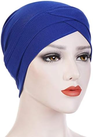 Turbanski šešir za žene Solid Color Beanies India Headwear Musliman Stretch Turbat Hat Slouchy Chemo Beanie Headwrap