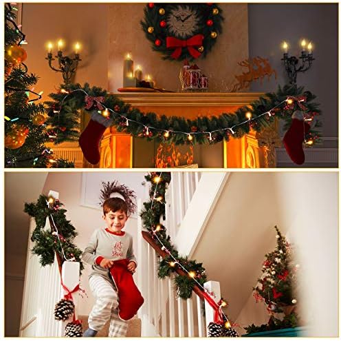 MUDNER 30 LED božićne bajke sa ukrašavanjem ukrasa za germiji Bealid Garland za Božićni dom Unutarnji dekor