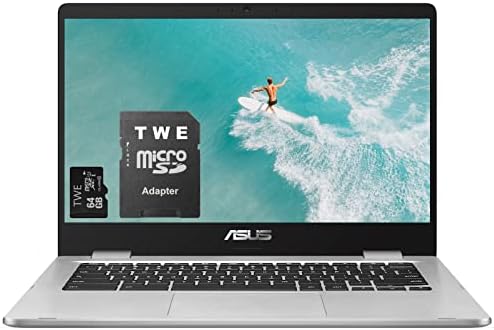 ASUS Chromebook 14 Laptop, HD NanoEdge uski okviri Laptop, Intel Celeron N3350 do 2.4 GHz, 4GB DDR4, 64GB eMMC, čitač SD kartica,