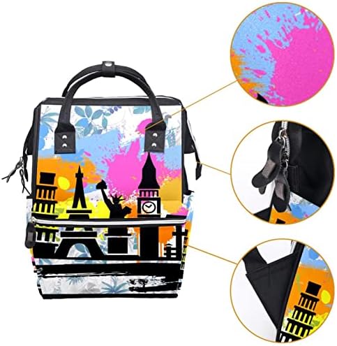 Guerotkr putnički ruksak, vrećica za pelene, ruksačke pelene, apstraktna mjesta za kamatu Graffiti uzorak