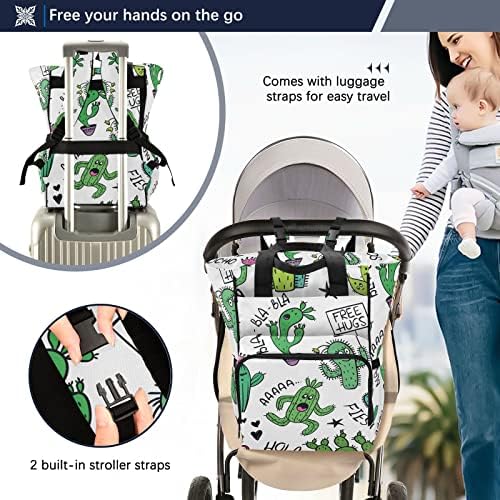 Underbear Slatko kaktus torba ruksak za bebe dječačke torbe za ruksak bagerice za bebe Peleneri sa izoliranim džepovima za mamu i