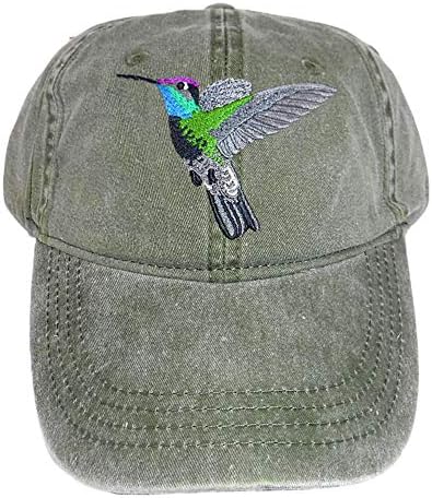 ECO Wear Veličanstveni Hummingbird vezena pamučna kapa zelena