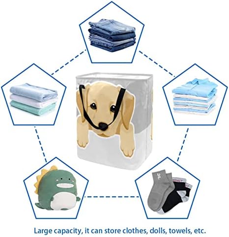 Puppy Dog Print sklopiva korpa za veš, 60L vodootporne korpe za veš kanta za veš igračke ostava za spavaonicu u kupatilu