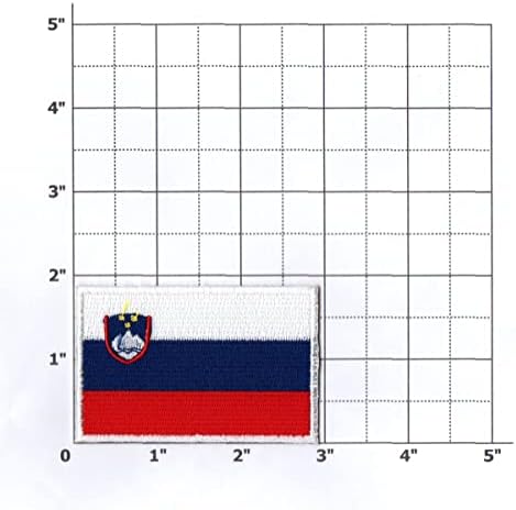Prvo sve što Slovenija zastava zastaja zakrpa na malom vezenu za šešir jaknu ruksake ruksake ruksake Jeans kapa veličine oko 2x3 inča A337