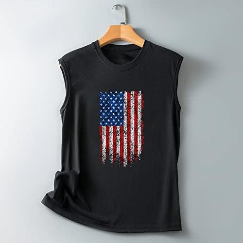 Vrhovi rezervoara za ženske košulje bez rukava slatko 4. srpnja dan nezavisnosti Grafički teas T-majica Labavi fit osnovna bluza