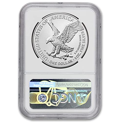 2023 1 oz Američki srebrni orao Bullion Coin GEM Nepričulirano 1 dolara Gemunc NGC