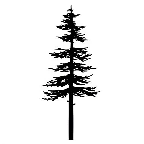 Datewwwwwery Privremene tetovaže 6 listova Drvo Pine Silhouette Cypress Evergreen Cedar Forest Wood Tattoo naljepnice za odrasle Kids Žene Muškarci Noge Arms Arms Noge Arms Frus Friik Vrat 3,7 x inčni