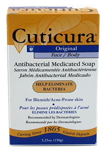 Cuticura sapun za dubinsko čišćenje lica i tijela, antibakterijski, medicinski sapun za dubinsko čišćenje za kožu sklonu mrljama 5.25 oz