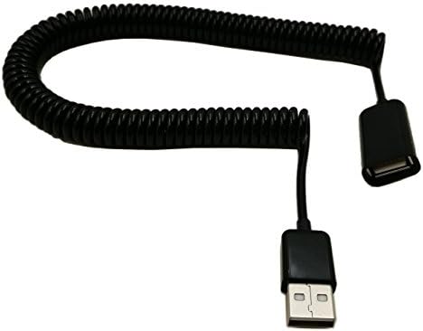 zdycgtime 10ft / 2,5m spiralna namotana USB 2.0 muški za ženski podaci sinhronizacija i kabl za punjenje