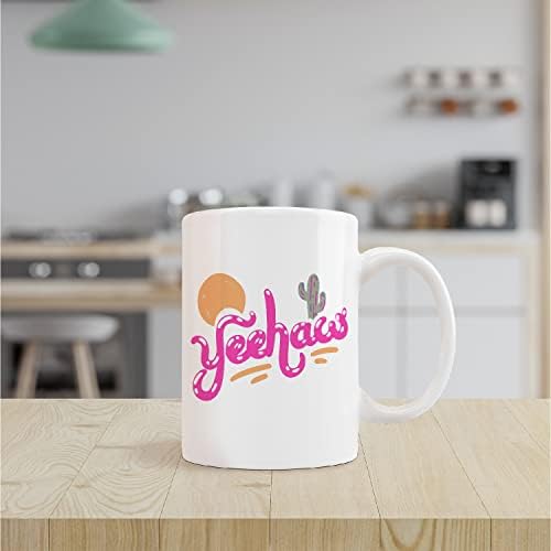 Kunlisa Western Country Yeehaw Cactus Sunset Pejzaž keramičke šam-11oz kava mleka za čaj čaja, preppy trendi šalica, teen Girls pokloni, pokloni za djevojčice