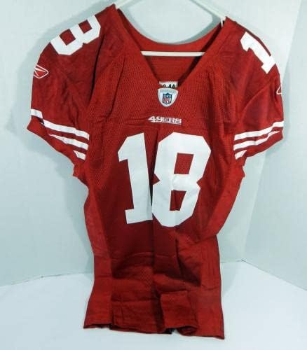 2010 San Francisco 49ers Brett Swiin 18 Izdana crvena dres 44 DP30917 - Neintred NFL igra rabljeni dresovi