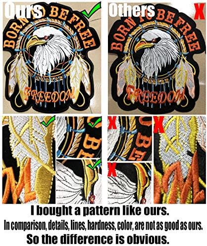 Eagle Gvožđe na patch-11,6 '' x 12,2 '' Veliki patch-pank rocker motocikl biciklistički lokomotivni motorni biciklistički lokomotivni željezni / šivati ​​na patch-u američku zastavu i zastava mia , zakrpa