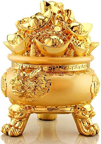 Boyull Feng Shui Golden Ingot / Yuan Bao Blewin Boets Sorserity Figurine, Najbolja kuća za kuću Čestitamo poklon, Feng Shui Decor