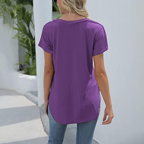 Ljetne majice za žene Top Tshirt za žene pamuk kratki rukavi jednobojna Vanjska labava uzročna Tshirt Scoop
