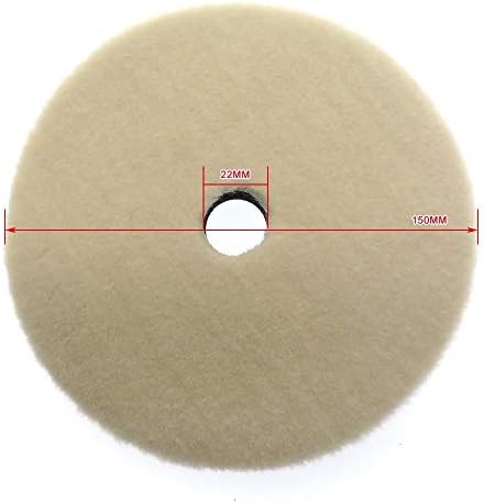 XUCUS 6 inčni 150 mm pletena vunena polirala jastučić za poliranje vune kratkopava sa jastukom za pjenu za rotacijski i da polirač