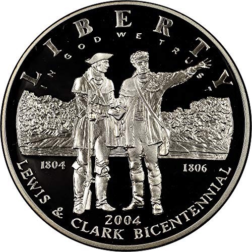 2004 P Lewis i Clark Bicentennial COMEMORATIVE srebrni dolar DCAM američki mint