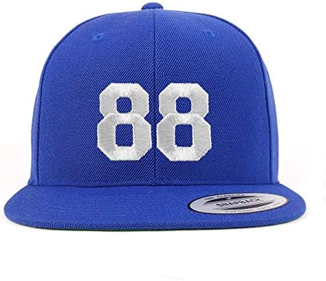 Trendy Prodavnica Odjeće Broj 88 Bijeli Konac Vezena Ravna Kapa Snapback Bejzbol Kapa