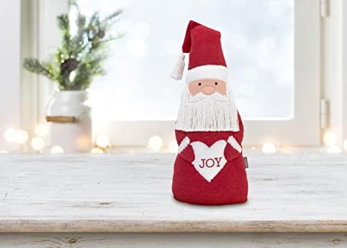 Demdaco Santa Joy Rosy Crvena i bijela 7 x 28 inča Pamučna božićna figurica