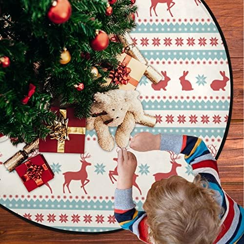 Visesunny Christmas Tree suknje Xmas Ornament Deer Rabbitni stalk stalak za podloge Zaštitni upijajuće stalke za stalke Mats za sezonski