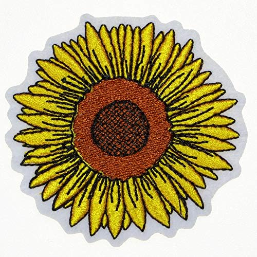 JPT - suncokret Sun cvijet slatka crtani izvezeni aplicirani željezo / šiva na zakrpama Značka slatka logo zakrpa na velj jaknu majica