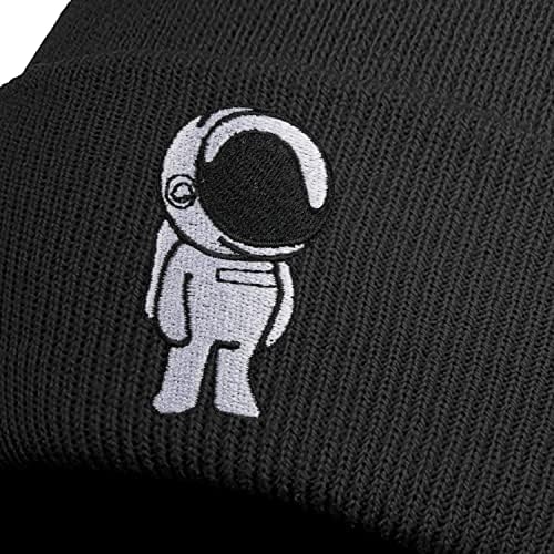 LHSCVUFASC Rose Beanie Smiley Face Astronaut pas Tata ananas zimski šešir za muškarce žene vezeni šeširi