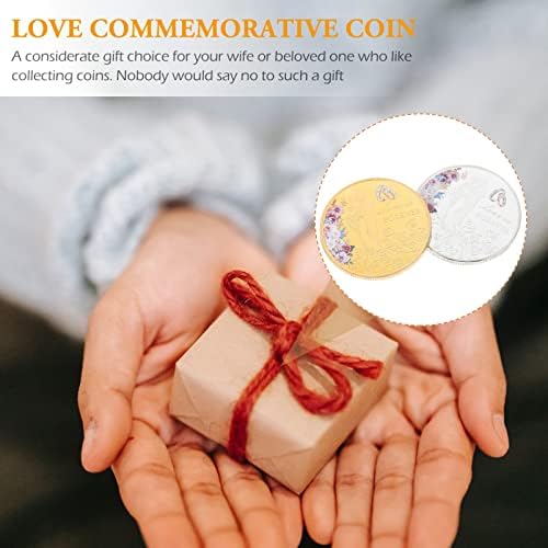 Memorijalni poklon Kisangel 2pcs Komemorativni novčići za vaš voljeni pokloni za komemorativni pokloni za kovanice Valentinovo Dan