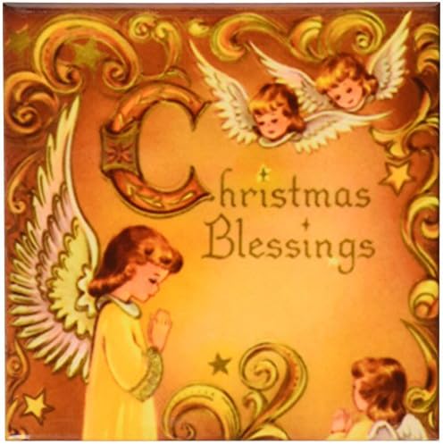 3Droza CST_60795_3 Dječji anđeli i božićne blagoslove CERAMIČNE PLAČE CASTERS, set od 4