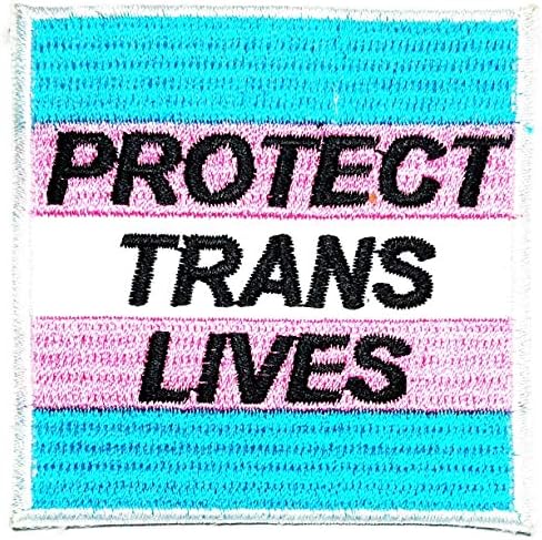 PARITA Protect Trans Lives Riječ Slogan Rockabilly Funny željezo na vezenom Patch Craft dekorativnom popravku