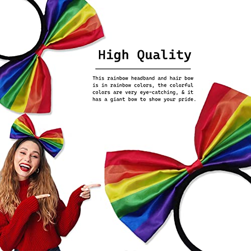Ponos Day Headbands Rainbow Bowknot Head Bopper LGBT Gay pride traka za glavu Pride Zastava boja Hair Accessories Headwear za ljubitelje