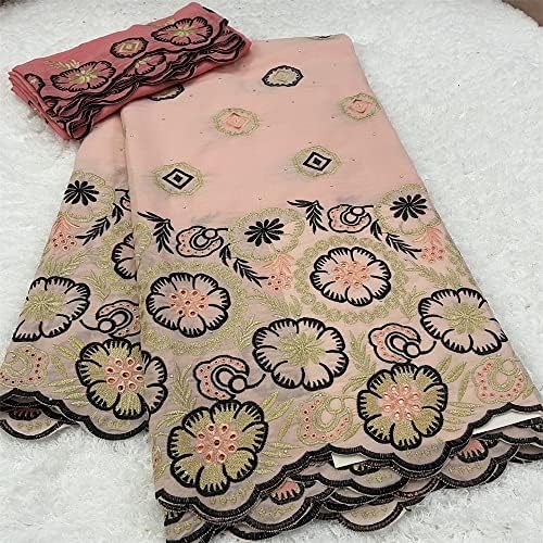MARHAFABRIC Afrička čipkasta tkanina za vjenčanicu 5+2 Yard Coming Afria Swiss Voile čipkasti vez pamuk u Švicarskoj za afričke ženske tkanine - 5yards