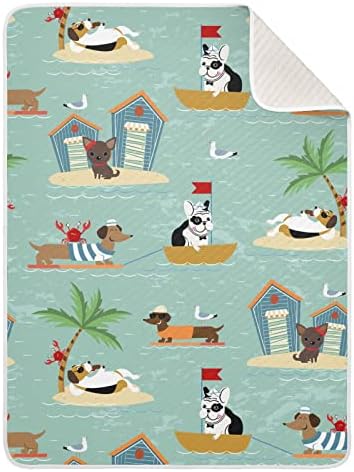 Swaddle pokrivane psi na odmoru Pamučni pokrivač za dojenčad, primanje pokrivača, lagana mekana prekrivačica za krevetić, kolica, rabljeni deke, 30x40 u