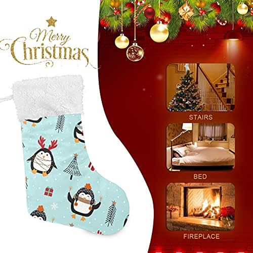 Sinestour Božićne pingvinske božićne čarape Velike Xmas čarape za božićno stablo Kamin zid Viseći čarape Čarape za obiteljski odmor za zabavu