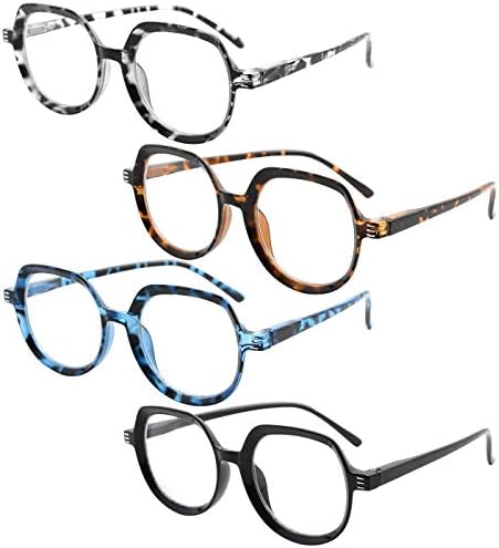 Okažite naočale za oči od 4 paketa za čitanje žena - dame retro čitači