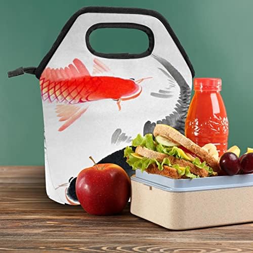GUEROTKR torba za ručak za muškarce, izolovana kutija za ručak, kutija za ručak za odrasle, riba