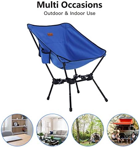 Podesiva stolica za kampiranje za odrasle, teška za teške ljude, lagana kompaktna prenosiva sklopiva stolica za travnjak stolica za