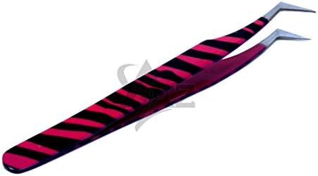 Pinceta U Stilu Nakita Od Nerđajućeg Čelika 6 Pink Crna Zebra Boja Fine Tačke