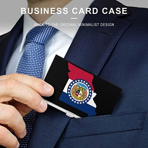 Missouri State Flag Map business ID Card Case držači Zaštitna kutija Organizator preklop za muškarce žene