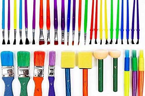 Horizon Group USA All Purpose Paintbrushes Bulk paket od 20, raznovrsna raznolikost 7 vrsta četkica za farbanje, lako prianjanje Glitter