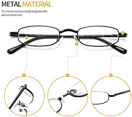 K Kenzhou naočare za čitanje za muškarce/žene ženske čitače metalni okvir Unisex smanjuje 3pack za oči vezan za računar