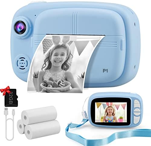 Kamera za Instant štampanje za decu, VJJB Dečija Kamera 3,5-inčni ekran sa nultim mastilom Instant digitalna kamera sa 1080p Video