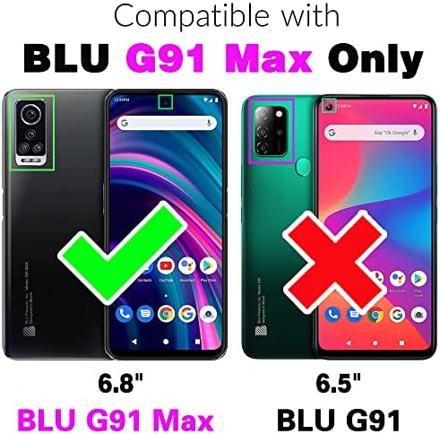 Furiet kompatibilan sa Blu G91 Max futrolom za novčanik Lanyard Flip držač kreditne lične kartice magnetno postolje kožna ćelijska